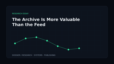 The Archive Is More Valuable Than the Feed