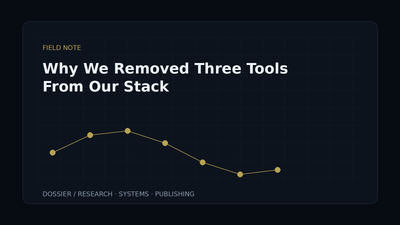 Why We Removed Three Tools From Our Stack