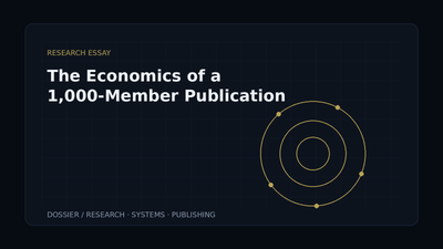 The Economics of a 1,000-Member Publication