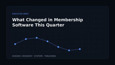 What Changed in Membership Software This Quarter